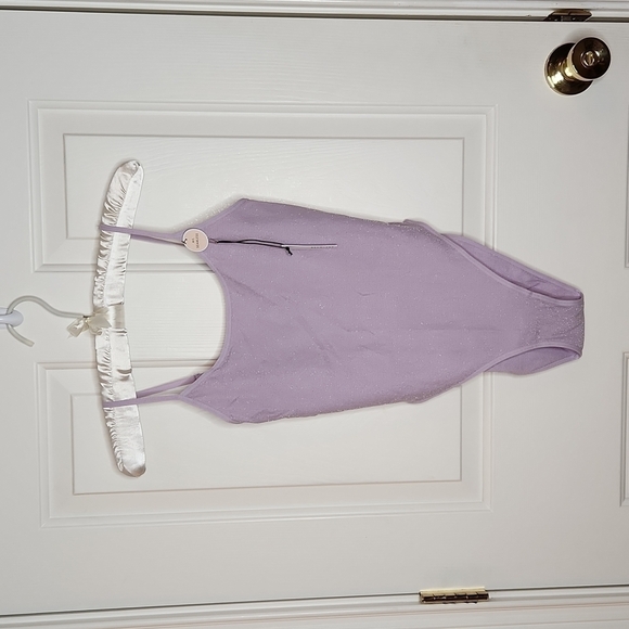 Forever 21 Tops - Forever 21 Lavender Silver Seamless Bodysuit Size M/L